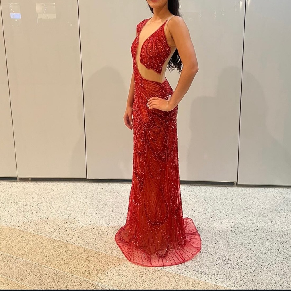 Elegant Red Evening Gown